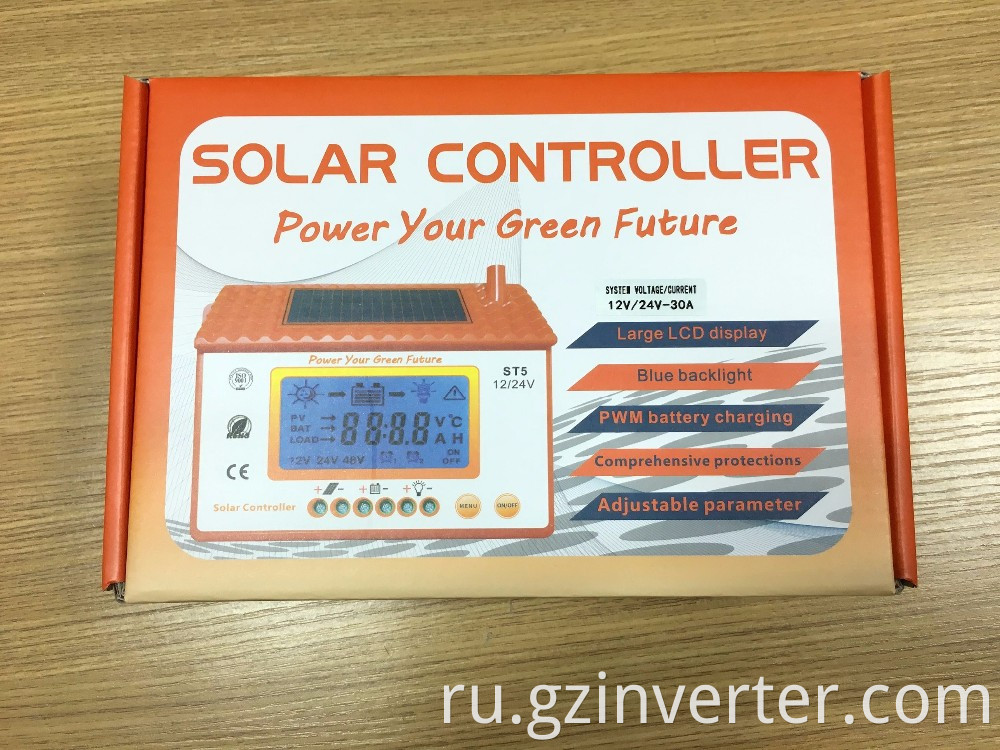 Китай Ханфонг Оригинальный дизайн MPPT/ШИМ -Контроллер заряда, PWM Solar Controller 12V 24V AUTO 30A